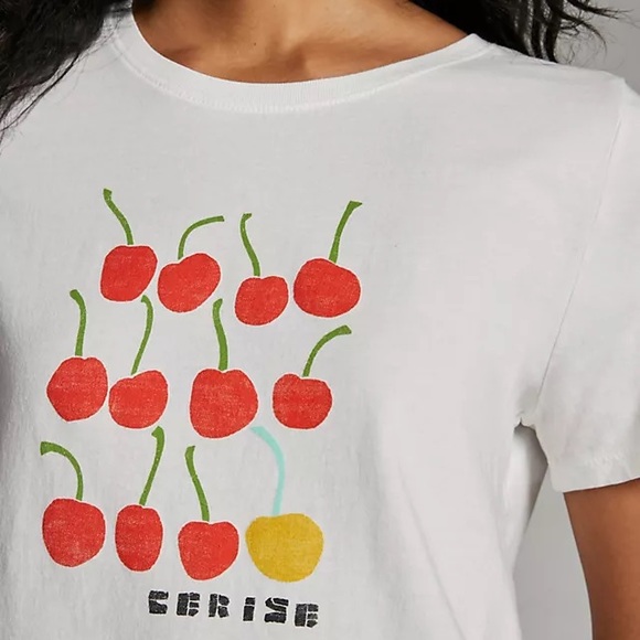 Maeve Cerise Graphic Tee, xs - Picture 5 of 6